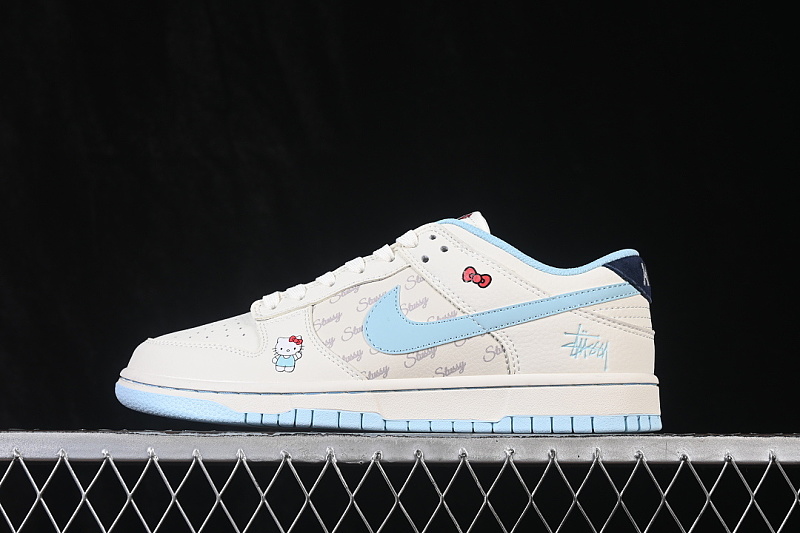 Nike SB DUNK LOW LOW-TOP CASUAL SNEAKERS WHITE/BLUE/WHITE · FV3694-010, photo 1