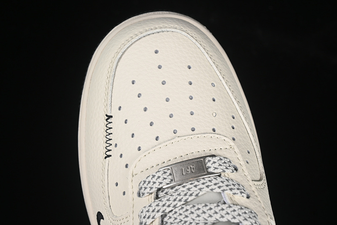 Nike [XS1958-545]-[AIR FORCE 1 07 LOW SUPREME WHITE/GREY/BLACK]-[WOMAN:36-39]-[MAN:40-45] - Image 10