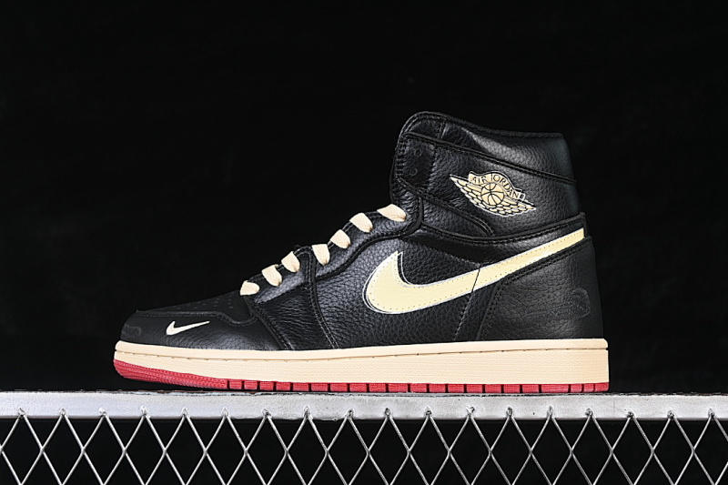 Jordan AIR Jordan 1 HIGH BASKETBALL SHOES BEIGE/BLACK/RED · IB8958-100, photo 1