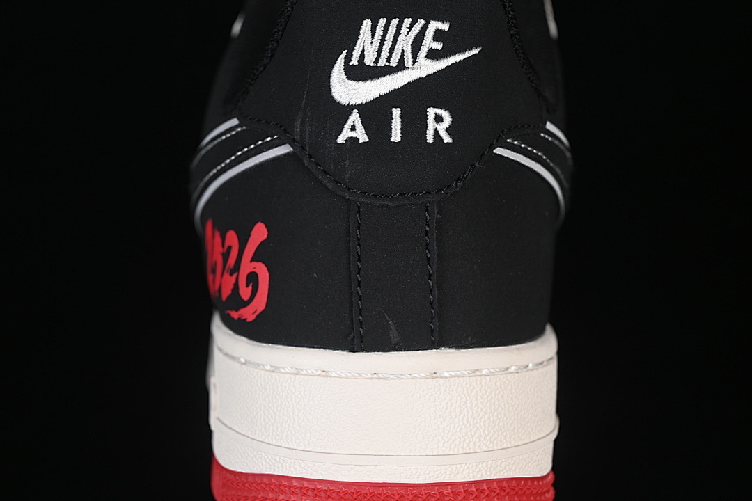 Nike [MZ9588-836]-[AIR FORCE 1 07 LOW CASUAL SNEAKERS WHITE/ BLACK/RED]-[WOMAN:36-39]-[MAN:40-45] - Image 7