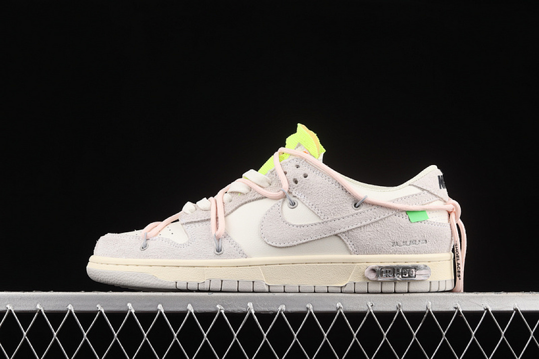 Unbranded [DJ0950-100]-[OW X SB DUNK LOW LOT 12 OF 50 SAIL/NEUTRAL GREY/CRIMSON TINT]-[UNISEX:36-45], photo 1