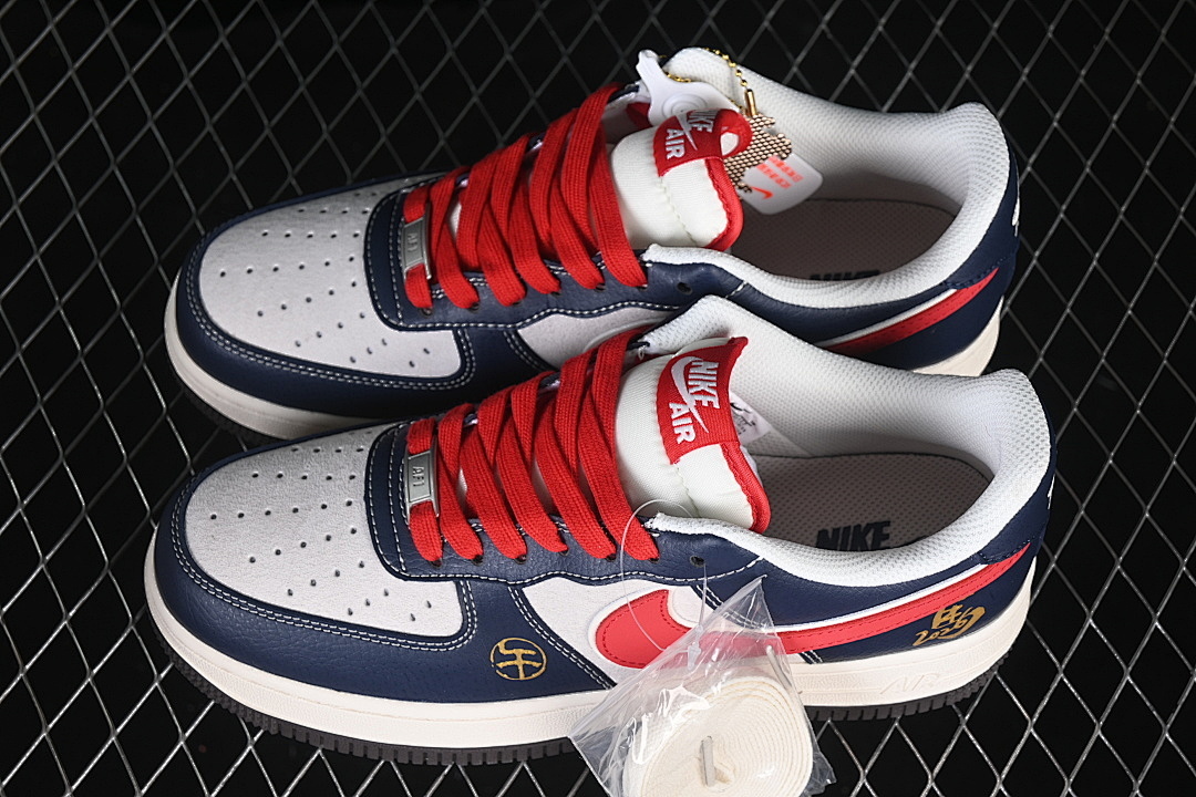 Nike [HT5088-617]-[AIR FORCE 1 07 LOW WHITE/NAVY BLUE/RED]-[WOMAN:36-39]-[MAN:40-45] - Image 11