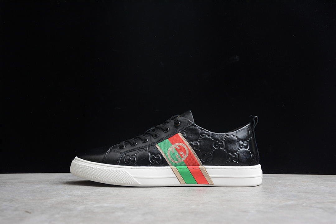 Gucci [GU*CCI ACE EMBROIDERED LOW-TOP SNEAKER BLACK/GREEN/RED-GOLD]-[MAN SIZE:38-44] - Image 7