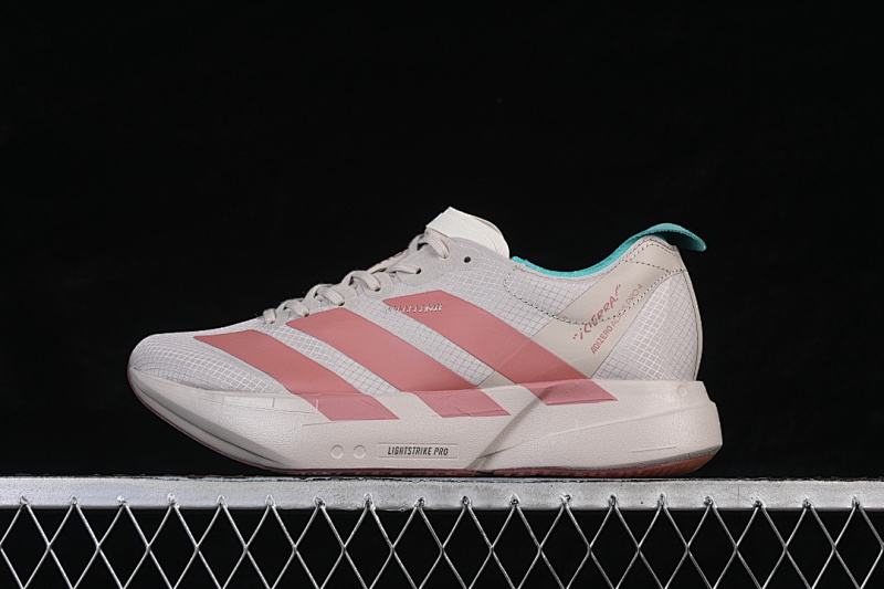 Adidas Adidas ADIZERO ADIOS 4 M LOW-TOP RUNNING SHOES GREY/PINK · HQ0098, photo 1