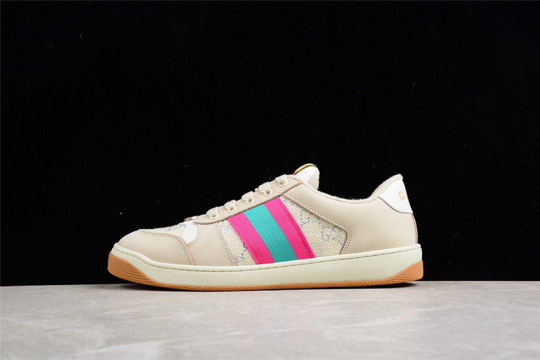 Gucci [GU*CCI DISTRESSED SCREENER SNEAKER BEIGE/PINK/GREEN]-[WOMAN:35-39]-[MAN:40-45] - Image 15