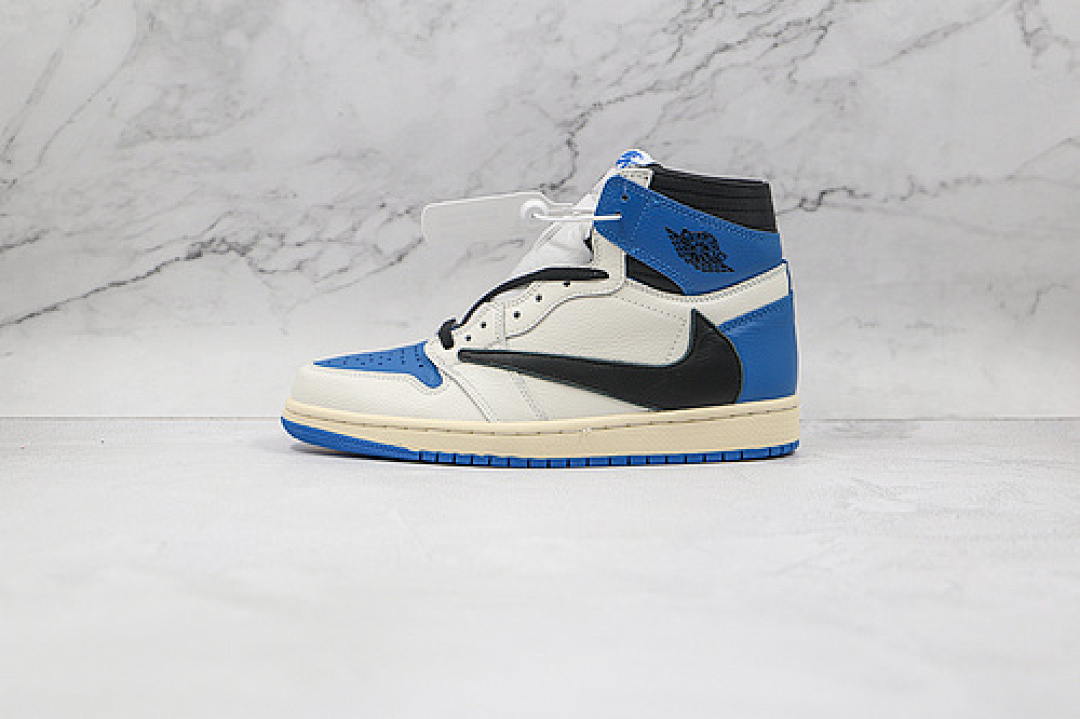 Jordan [DH3227-105]-[TRAVIS SCOTT X FRAGMENT AIR JORDAN 1 RETRO HIGH OG SP TS SAIL/BLACK/MLTRY (BLUE]), photo 1