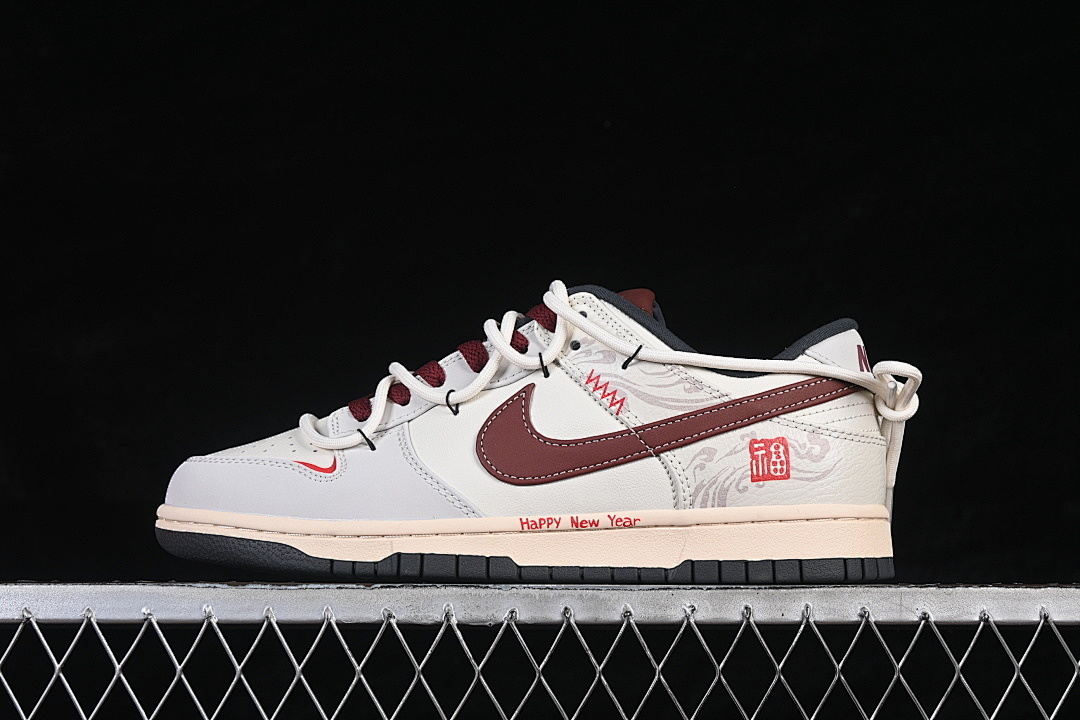 Nike SB DUNK LOW CASUAL SNEAKERS WHITE/GREY/BROWN · IM6670-202, photo 1