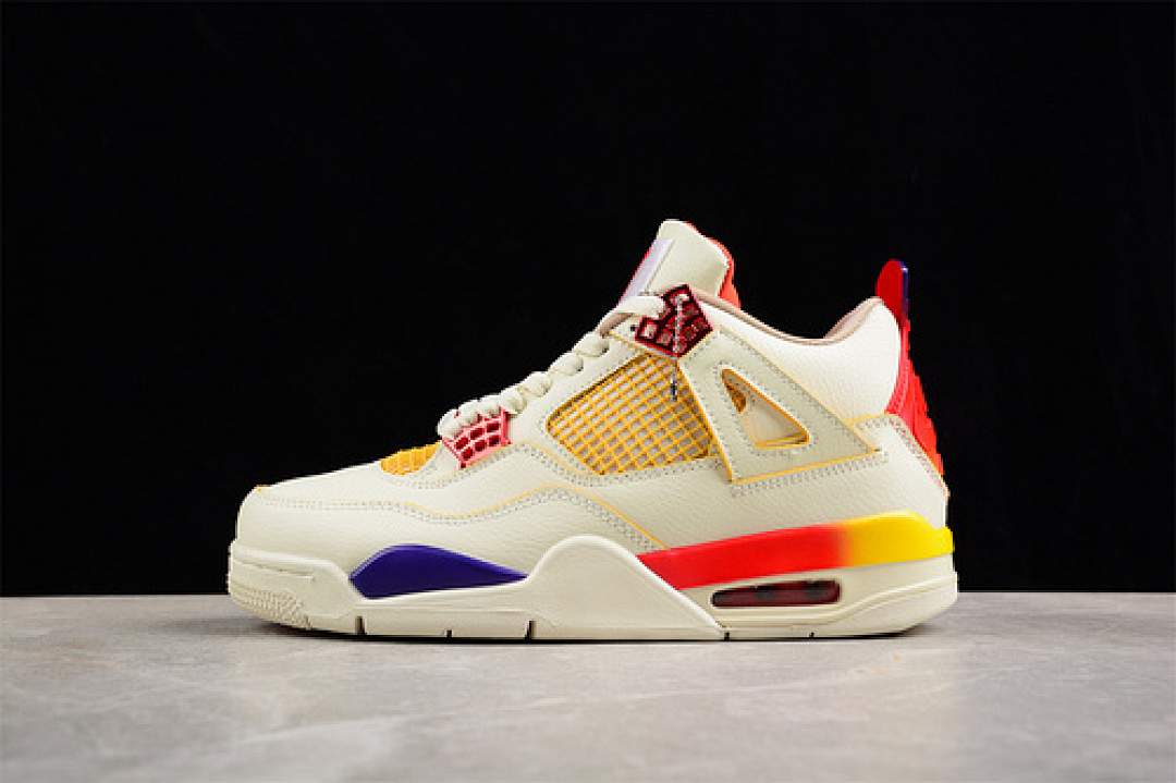 Jordan [AQ0344-901]-[J BALVIN AIR JORDAN 4 RETRO GREY/ORANGE/YELLOW/WHITE]-[WOMAN:36-39]-[MAN:40-47.5], photo 1