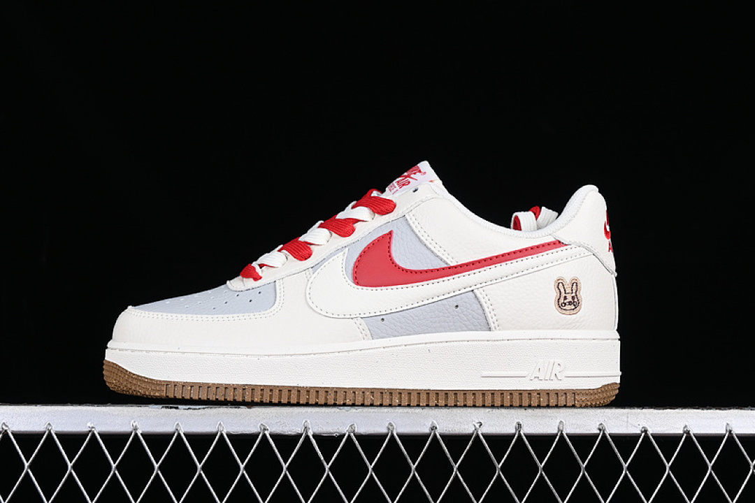 Nike [CC2569-022]-[AIR FORCE 1 07 LOW WHITE/GREY/RED]-[WOMAN:36-39]-[MAN:40-45], photo 1