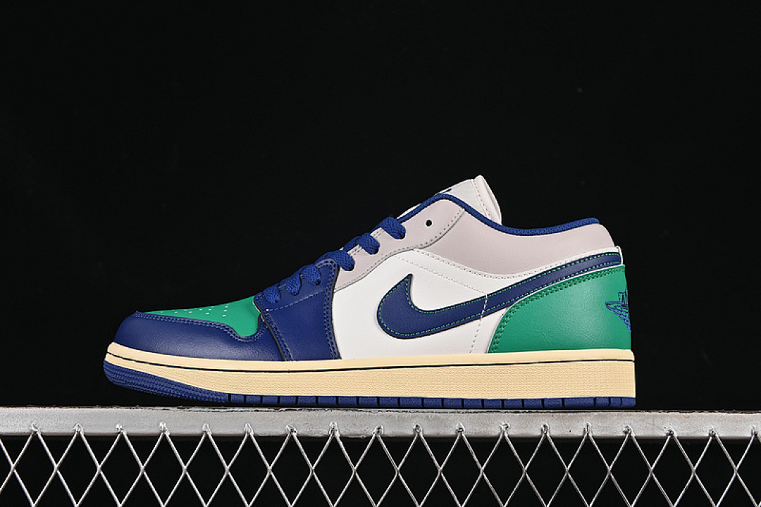 Jordan AIR Jordan 1 LOW BLUE/GREEN/GREY/WHITE · 553558-147, photo 1