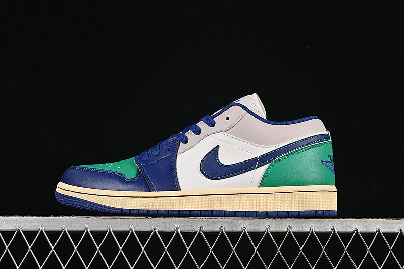 Jordan AIR Jordan 1 LOW BLUE/GREEN/GREY/WHITE · 553558-147, photo 1