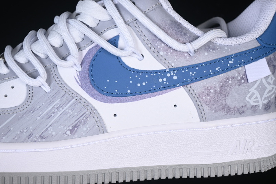 Nike [ZH0316-099]-[AIR FORCE 1 07 LOW WHITE/GREY/BLUE]-[WOMAN:36-39]-[MAN:40-45] - Image 8