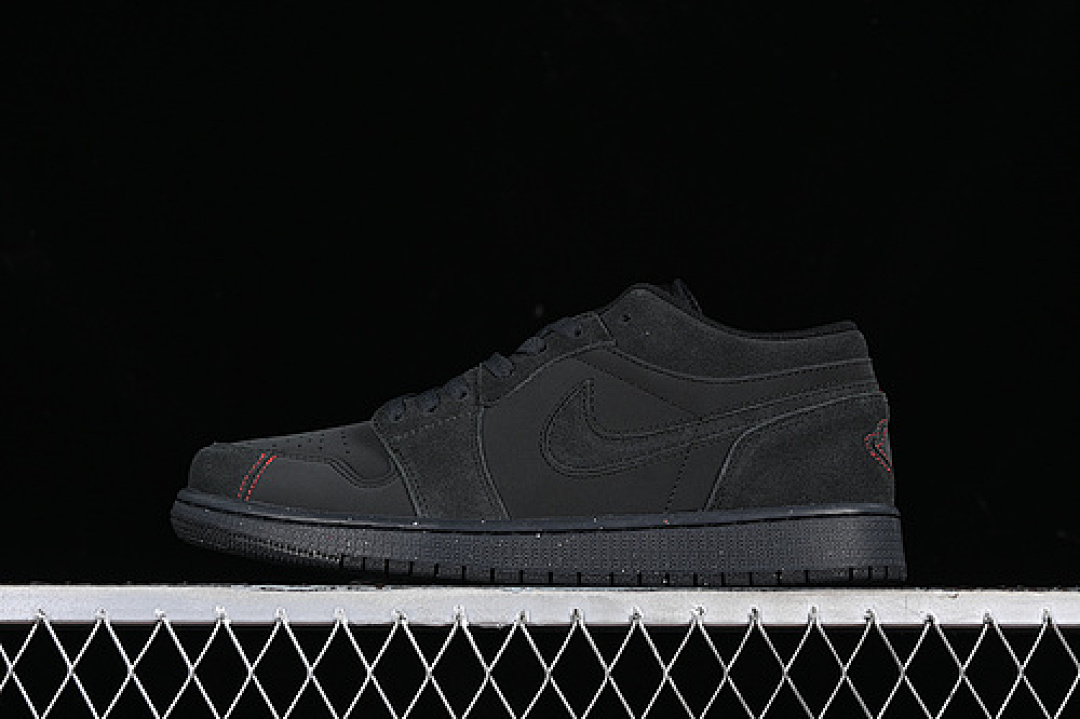 Jordan AIR Jordan 1 LOW SE CRAFT DARK SMOKE GREY GREY/VARSITY RED/BLACK · FD8635-001, photo 1