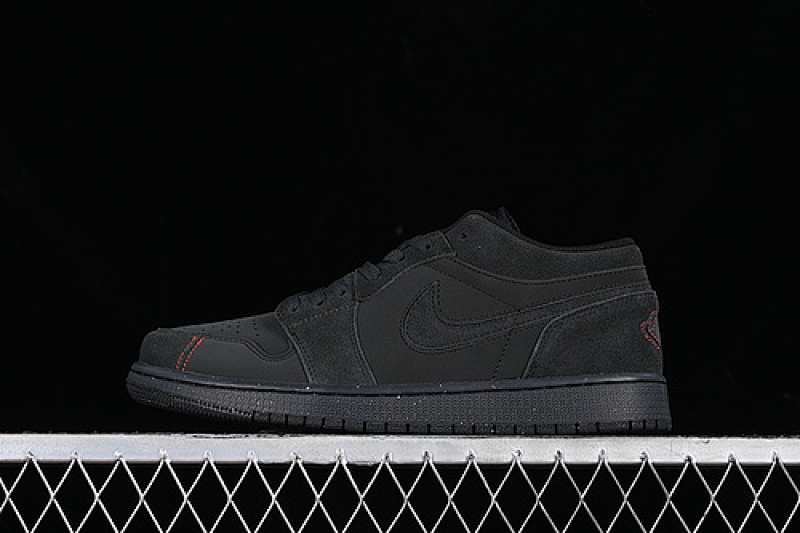 Jordan AIR Jordan 1 LOW SE CRAFT DARK SMOKE GREY GREY/VARSITY RED/BLACK · FD8635-001, photo 1