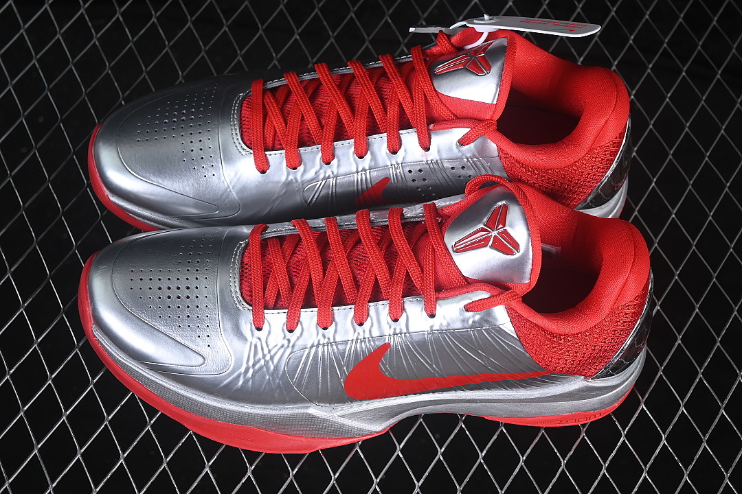 Nike [IV2712-001]-[ZOOM KOBE 5 CHAOS MEN'S PRACTICAL BASKETBALL SHOES RED/SILVER]-[WOMAN:39]-[MAN:40 - Image 11