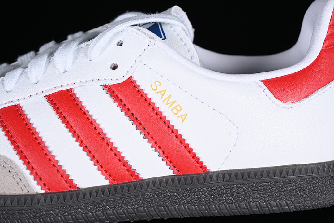 Adidas [IG1025]-[ADIDAS SAMBA VEGAN WHITE/BLACK/RED/GREY]-[WOMAN:35-39]-[MAN:40-46] - Image 8