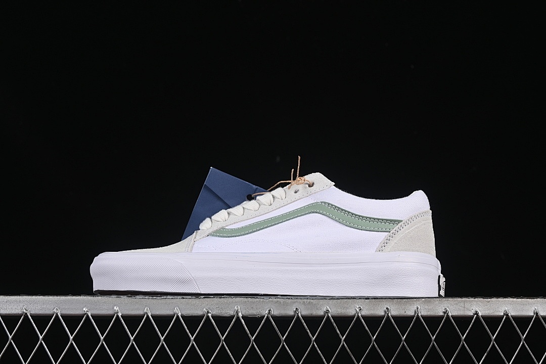 Unbranded [VN000D56ESK]-[LOW-TOP CASUAL SKATE SHOES WHITE/BEIGE/GREEN]-[WOMAN:35-39]-[MAN:40-44], photo 1