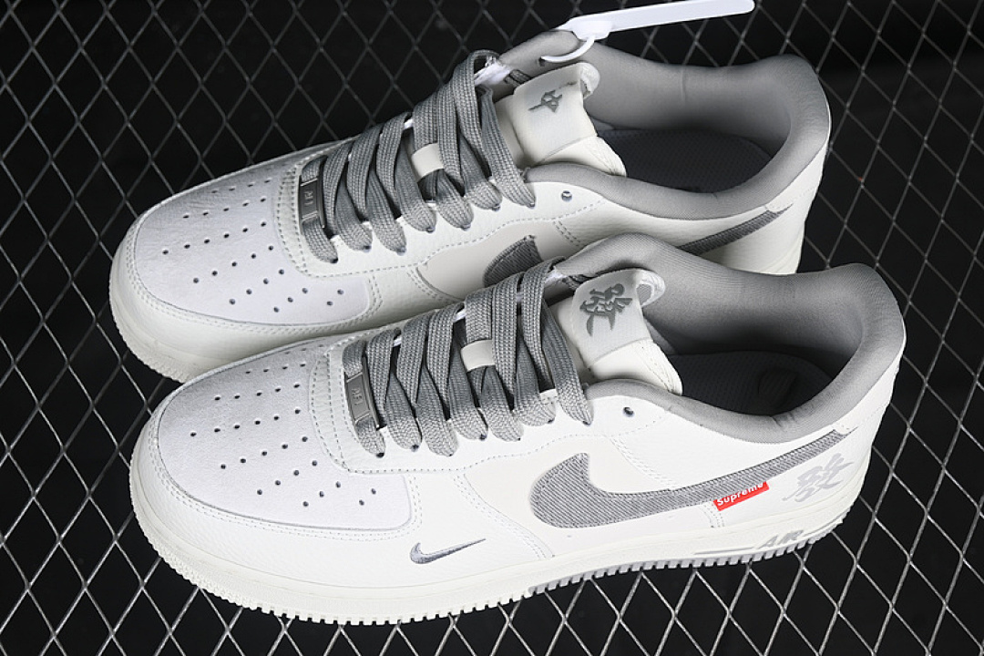 Nike [DM6688-049]-[AIR FORCE 1 07 LOW CDG WHITE/GREY/RED]-[WOMAN:36-39]-[MAN:40-45] - Image 3