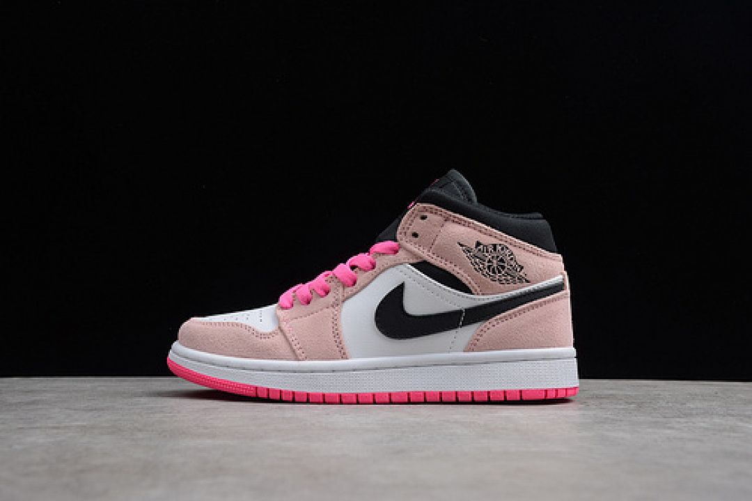 Jordan [852542-801]-[AIR JORDAN 1 MID SE CRIMSON TINT/HYPER PINK-BLACK]-[WOMAN:36-40]-[OG00160], photo 1