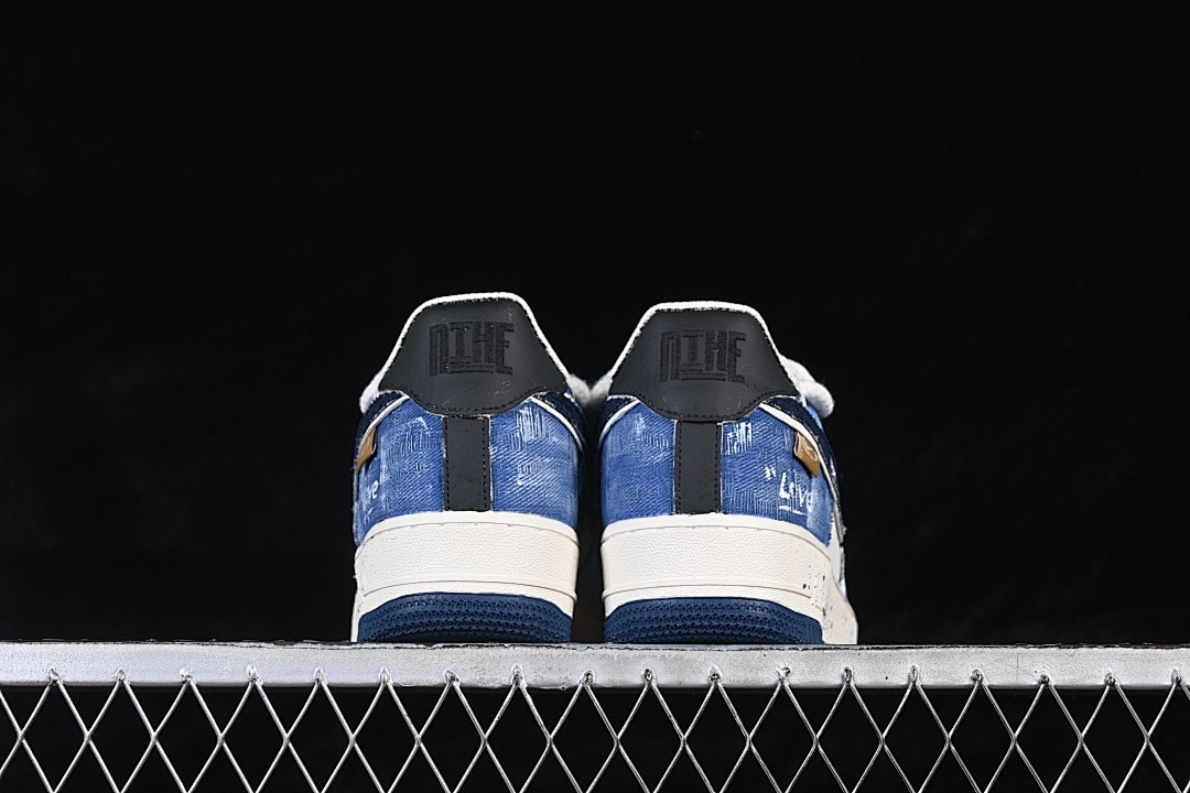 Nike [FB0607-707]-[AIR FORCE 1 07 LOW WHITE/BLUE/BLACK]-[WOMAN:36-39]-[MAN:40-45] - Image 14