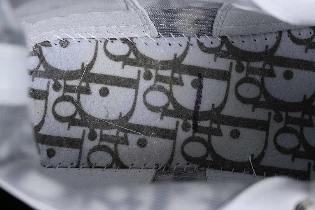 Dior [B23 OBLIQUE TOP SNEAKERS MID CASUAL SHOES LIGHT GRAY/WHITE]-[WOMAN:39]-[MAN:40-46] - Image 5
