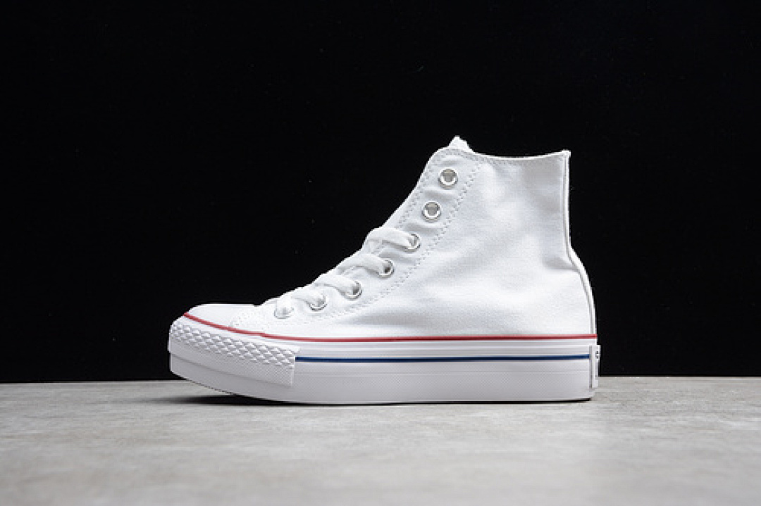 Converse [54-52-61]-[M7650C]-[CONVERSE PLATFORM CHUCK TAYLOR ALL-STAR HIGH TOP OPTIC WHITE/BLUE], photo 1