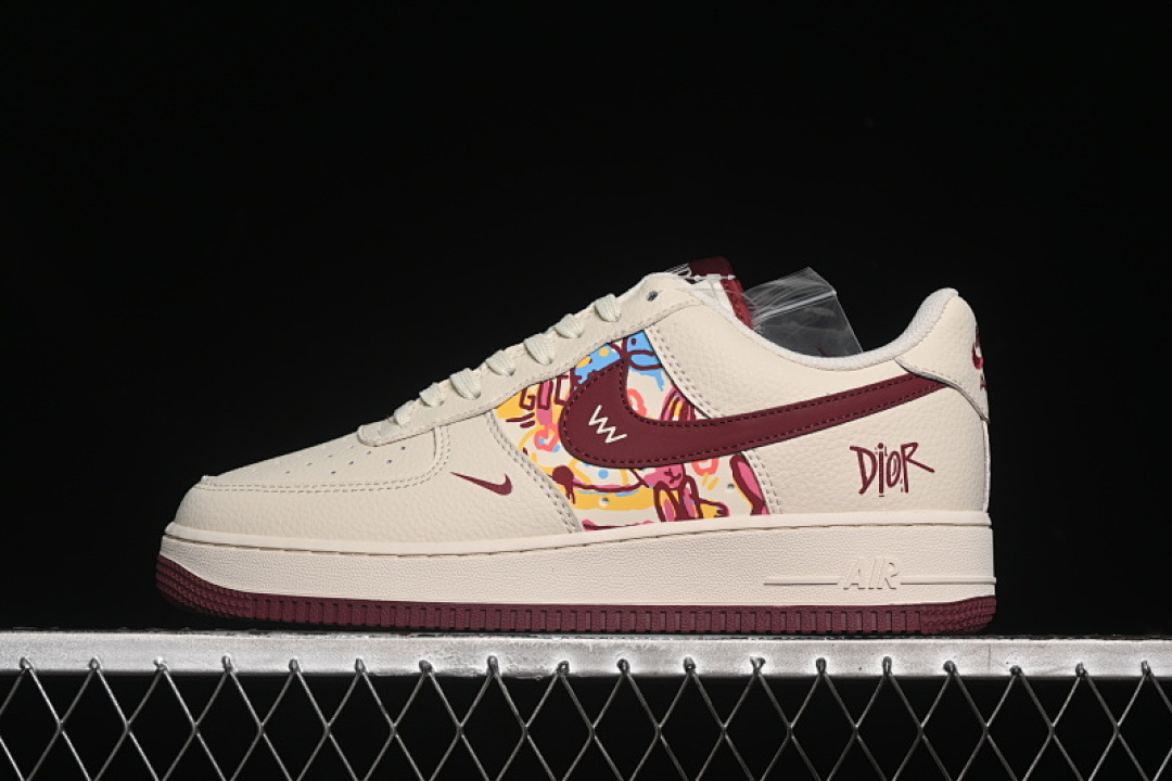 Nike Nike AIR FORCE 1 07 LOW WHITE/RED · HJ3318-002, photo 1
