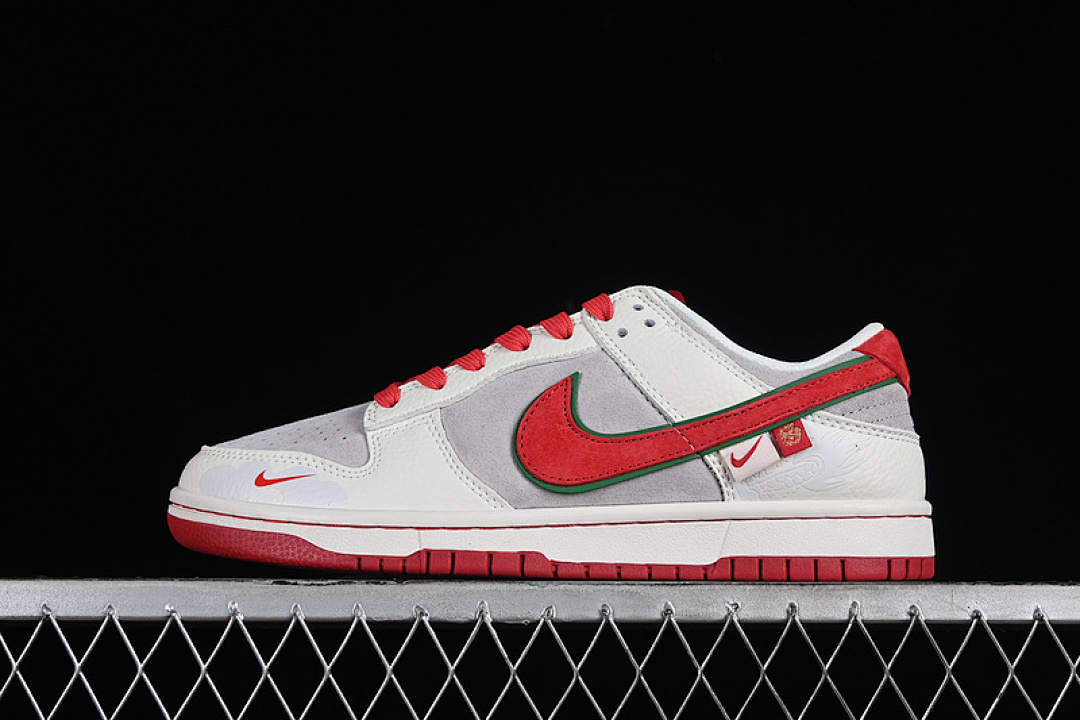 Unbranded [CR8033-506]-[SB DUNK LOW CNY WHITE/GREY/RED]-[WOMAN:36-39]-[MAN:40-45], photo 1