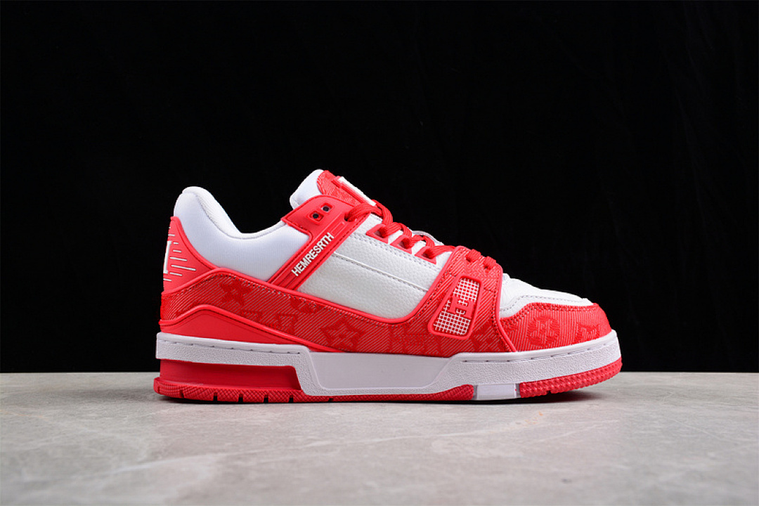 Louis Vuitton [L*V 2022 TRAINER SNEAKERS RED/WHITE/RED]-[WOMAN:36-39]-[MAN:40-46] - Image 10