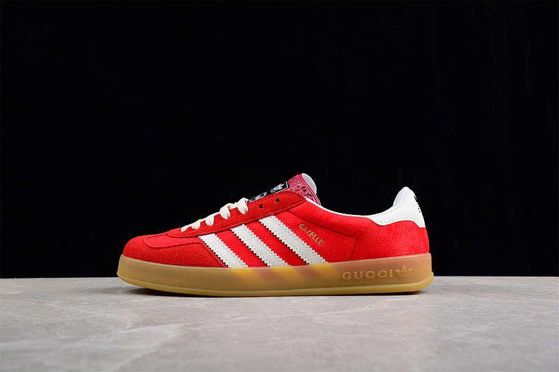 Adidas GU*CCI X GAZELLE SHOES RED/CLOUD WHITE/GUM · HQ8851, photo 1