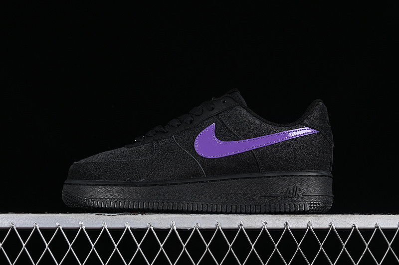Nike Nike AIR FORCE 1 07 LOW BLACK/PURPLE · CW2288-014, photo 1