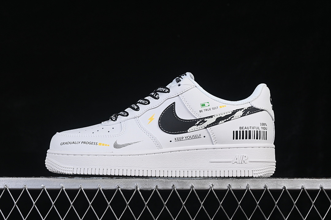 Nike Nike AIR FORCE 1 07 LOW CASUAL SNEAKERS BLACK/WHITE · JP8028-072, photo 1