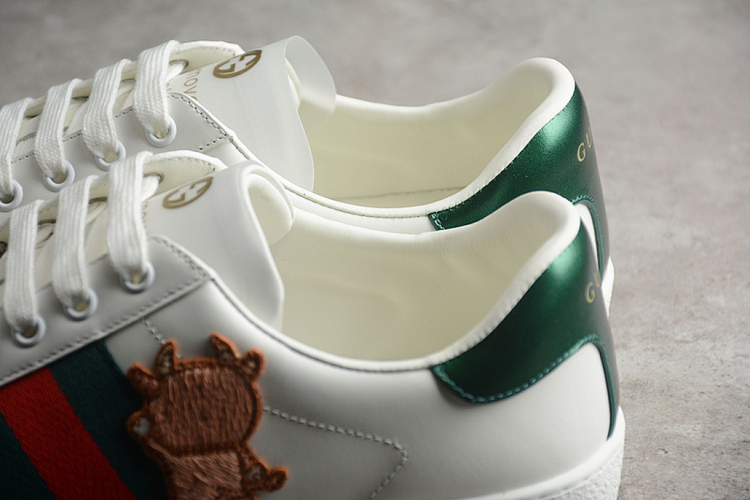 Gucci [GU*CCI ACE EMBROIDERED LOW-TOP SNEAKER WHITE/GREEN/RED]-[WOMAN:35-39]-[MAN:40-44] - Image 5