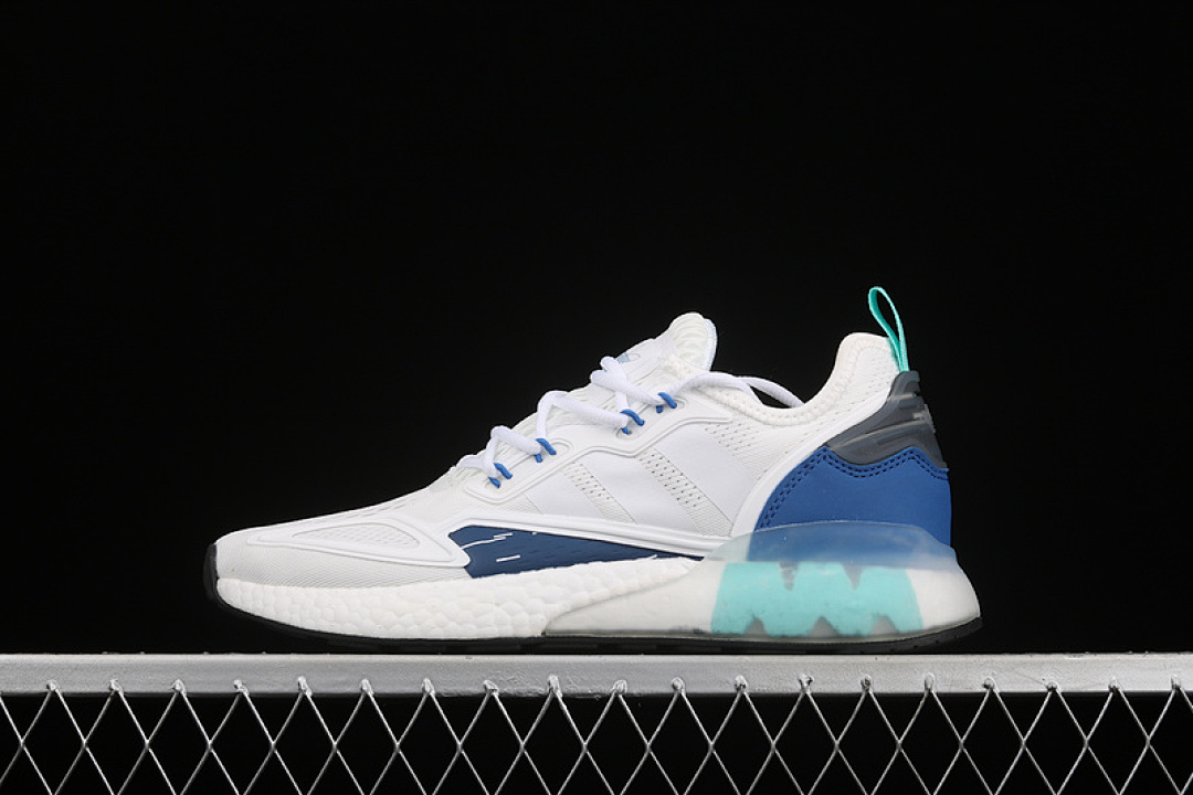 Unbranded [H05148]-[ZX 2K BOOST SHOES CLOUD WHITE/CLOUD WHITE/COLLEGIATE NAVY]-[WOMAN:36-39]-[MAN:40-45], photo 1