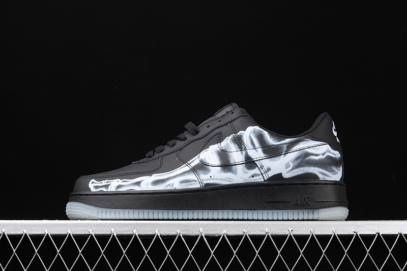 Nike Nike AIR FORCE 1 LOW 07 SKELETON QS BLACK/WHITE · BQ7541-001, photo 1