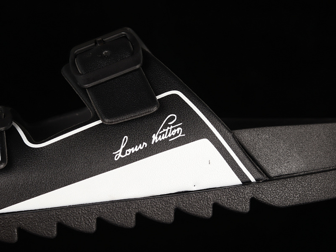 Louis Vuitton [L*V TREND CLASSIC SLIPPERS BLACK/BLACK/WHITE]-[WOMAN:35-39]-[MAN:40-45] - Image 5