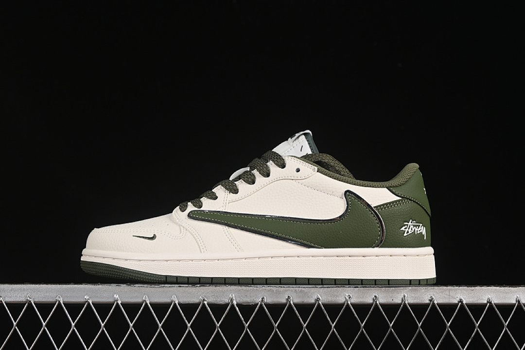 Jordan [ST5696-263]-[TRAVIS SCOTT X FRAGMENT DESIGN AIR JORDAN 1 LOW OG SP WHITE/GREEN]-[36-45], photo 1