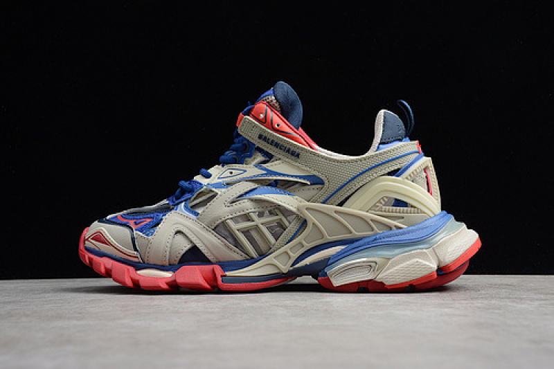 BA-LEN-CIAGA TESS.S.GOMMA SNEAKER GREY/BLUE/RED · ECBA82547378, photo 1