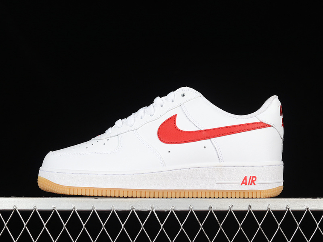 Nike [DJ3911-102]-[AIR FORCE 1 LOW SINCE 82 WHITE/UNIVERSITY RED-GUM YELLOW]-[UNISEX:36-45], photo 1