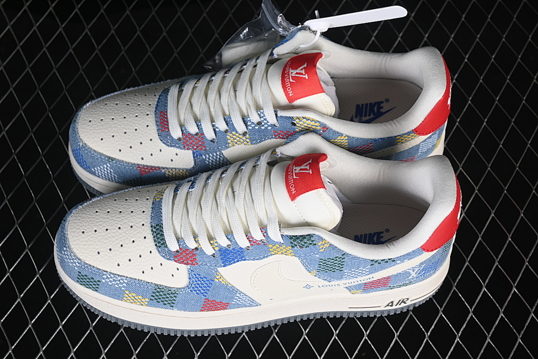 Nike [DN1688-813]-[AIR FORCE 1 07 LOW WHITE/BLUE/RED]-[WOMAN:36-39]-[MAN:40-45] - Image 11