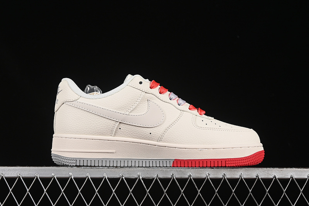 Nike [XX3168-157]-[AIR FORCE 1 07 LOW SUPREME WHITE/GREY/RED]-[WOMAN:36-39]-[MAN:40-45] - Image 16
