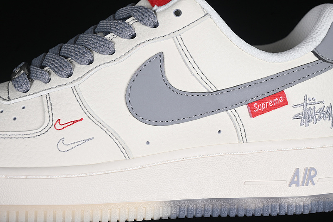Nike [HH7518-037]-[AIR FORCE 1 07 LOW WHITE/GREY/RED]-[WOMAN:36-39]-[MAN:40-45] - Image 8