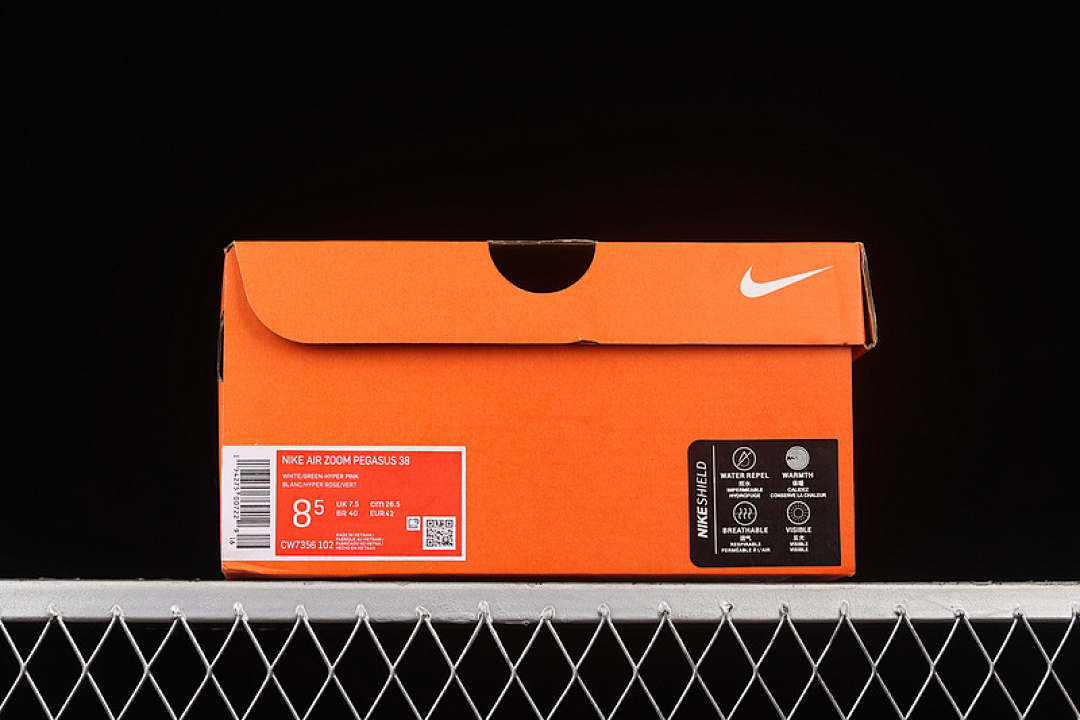 Nike [CW7356-102]-[AIR ZOOM PEGASUS 38 SOUTH BEACH WHITE/HYPER PINK/DYNAMIC TURQUOISE/WOLF (GREY]) - Image 12