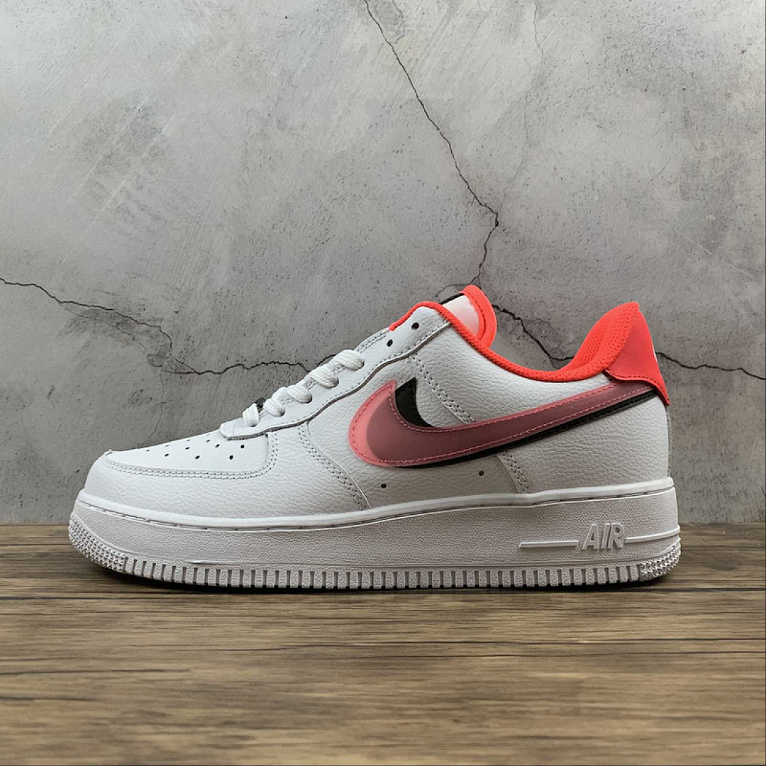Nike [CW1574-101]-[AIR FORCE 1 LOW LV8 GS DOUBLE SWOOSH WHITE/BLACK/BRIGHT CRIMSON]-[UNISEX:36-45], photo 1