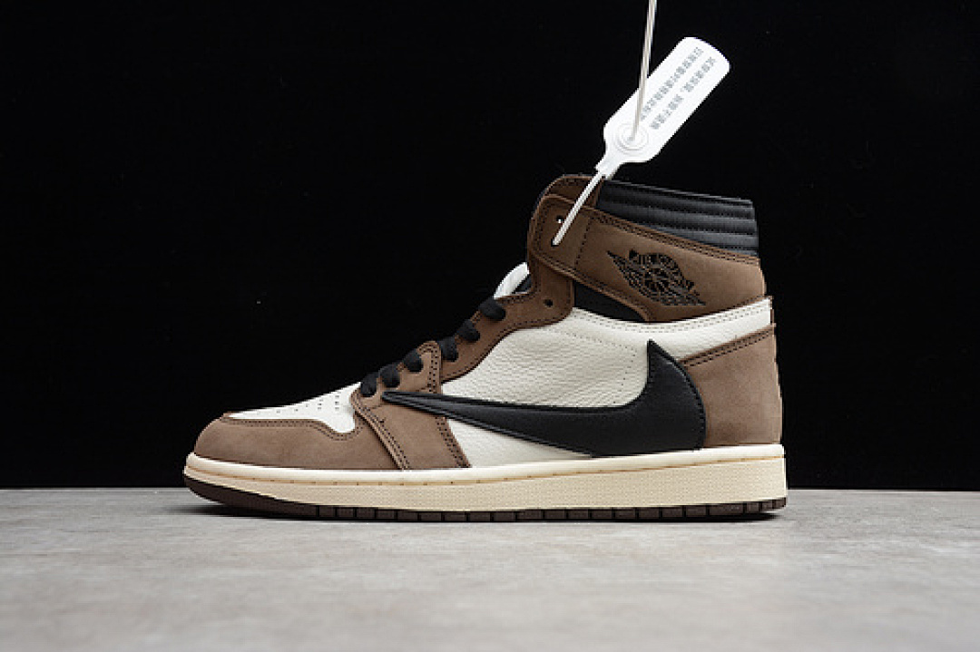 Jordan CJ AIR Jordan 1 HIGH OG TRAVIS SCOTT SP DARK MOCHA/BLACK/WHITE · CD4487-100, photo 1