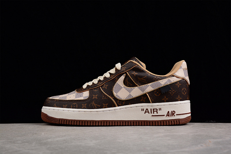 Nike Nike L*V AIR FORCE 1 LOW 07 DAMIER AZUR/BROWN/L*V MONOGRAM · 8A8PYL-101, photo 1