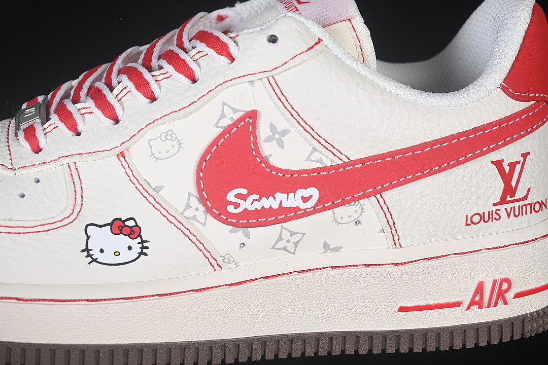 Nike [NH0601-549]-[AIR FORCE 1 07 LOW CASUAL SNEAKERS WHITE/RED/WHITE]-[WOMAN:36-39]-[MAN:40-45] - Image 8