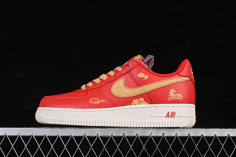 Nike Nike AIR FORCE 1 07 LOW RED/GOLD/RED · XD0028-012, photo 1