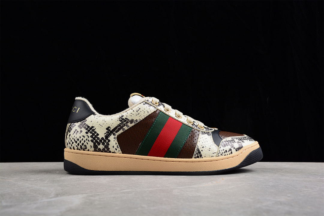 Gucci [GU*CCI ACE EMBROIDERED LOW-TOP BROWN/DARK GREEN/RED-WHITE]-[MAN:39-45] - Image 15