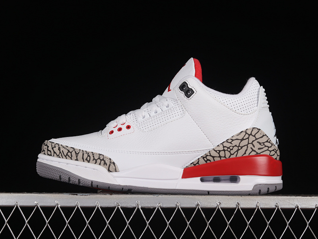 Jordan AIR Jordan 3 RETRO HALL OF FAME WHITE/CEMENT GREY-BLACK-FIRE RED · 136064-116, photo 1